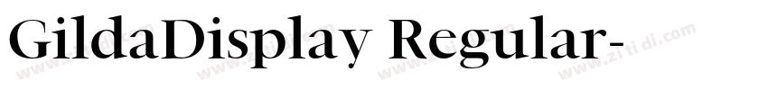 GildaDisplay Regular字体转换